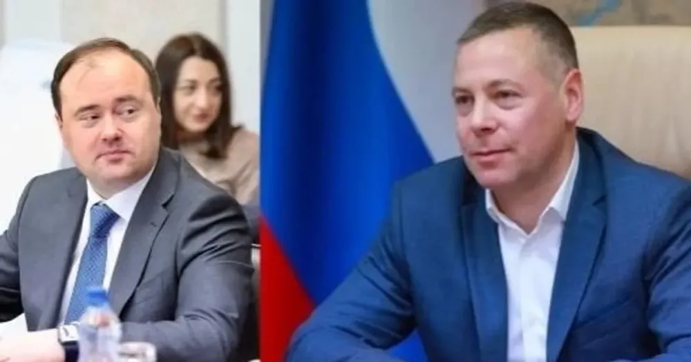 Мэр Ярославля Артём Молчанов на фоне билбордов с его изображением во время предвыборной кампании